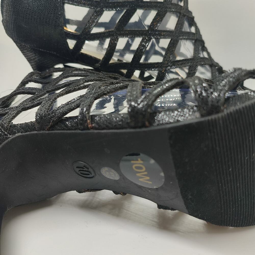 A.N.A High Heel Open Toe Sandals Black New Size 10 - Picture 4 of 7